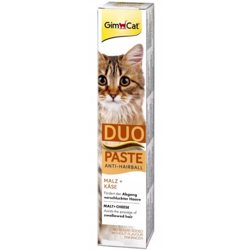GIMCAT Pasta dla kota odkłaczająca DUO Anti-Hairball Malt + Ser, 50 g