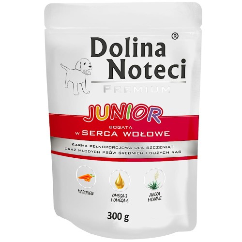 DOLINA NOTECI Pies junior / Serca wołowe 300 g