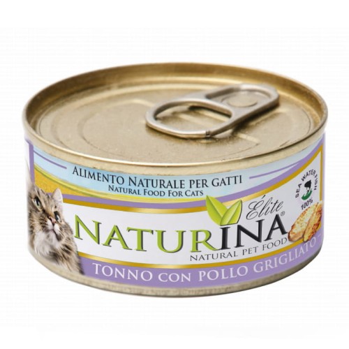 NATURINA Elite Filet z tuńczyka z grillowanym kurczakiem, 70g