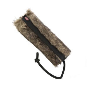 TRIXIE Aporter do treningu, imitacja sierści królika, czarny, 6x20 cm