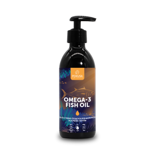 POKUSA Omega-3 Fish Oil / Olej z dziko żyjących ryb morskich, 250 ml