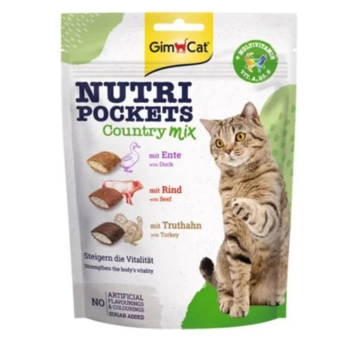 GIMCAT Nutri pockets Tauryna Country mix, 150 g