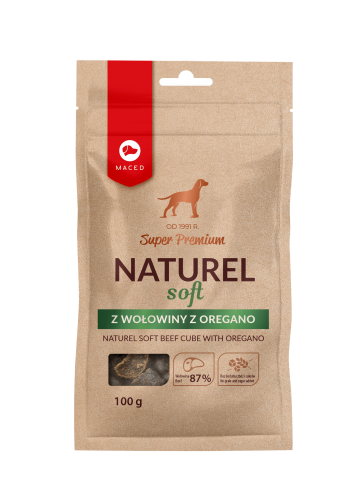 MACED Naturel soft Wołowina z oregano przysmka dla psa, 100 g