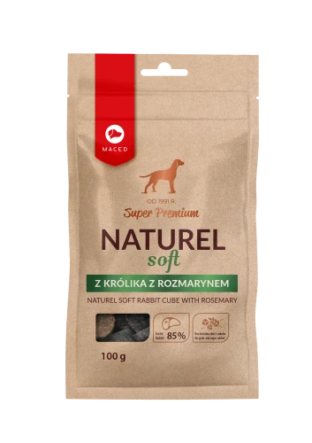 MACED Naturel soft Królik z rozmarynem przysmka dla psa, 100 g