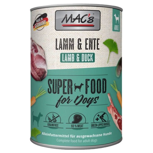 MAC'S Dog Jagnięcina i kaczka - Mokra karma dla psa, 400 g