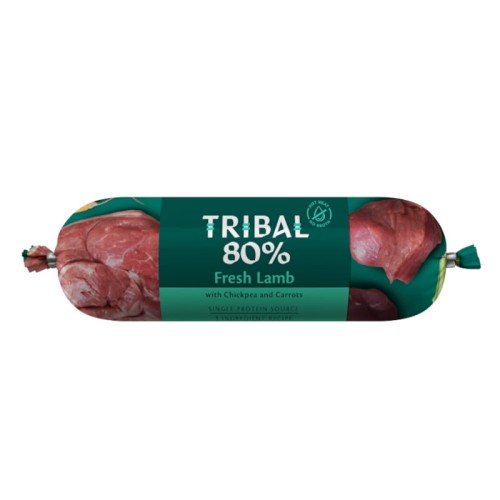 TRIBAL 80% Świeża Jagnięcina, mokra karma dla psa, baton 300g