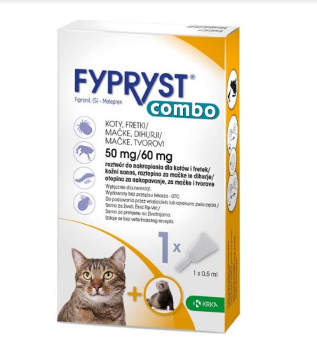 FYPRYST COMBO krople na pchły i kleszcze dla kota, 50 mg / 60 mg
