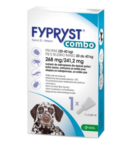 FYPRYST COMBO krople na pchły i kleszcze dla psa, 268 mg / 241,2 mg