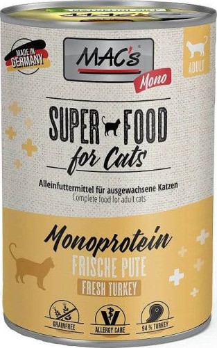 MAC'S Cat Mono Indyk - Mokra karma dla kota, 400 g