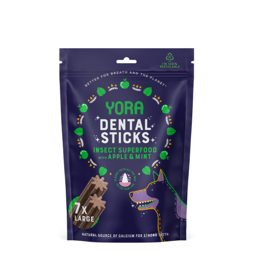 Yora Large Dental Sticks Jabłko z mietą, dentystyczny przysmak dla psów, 270 g