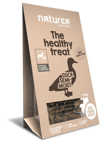 NATUREA Semi Moist treningowe przysmaki dla psów Kaczka, 100g
