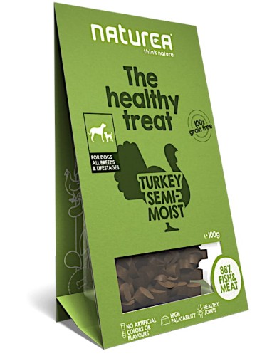 NATUREA Semi Moist treningowe przysmaki dla psów Indyk, 100g