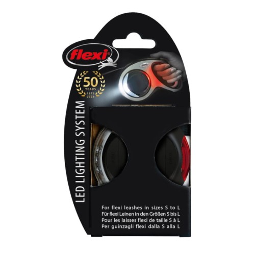 FLEXI Lampka do smyczy LED Lighting System kol. czarny