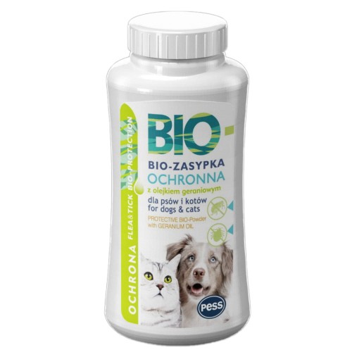 PESS Bio Puder zasypka na pchły i kleszcze dla psa i kota, 100g