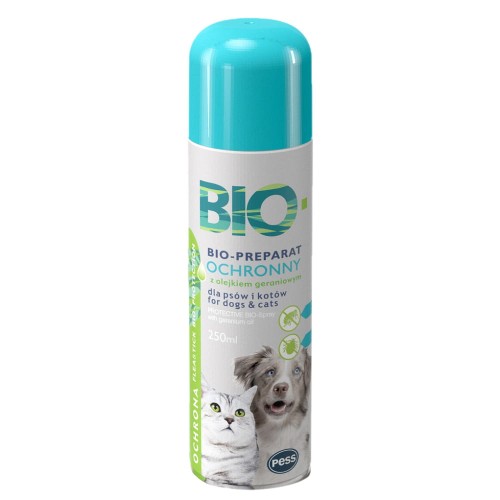 PESS Bio-Preparat ochronny z olejkiem geraniowym dla psów i kotów, 250 ml