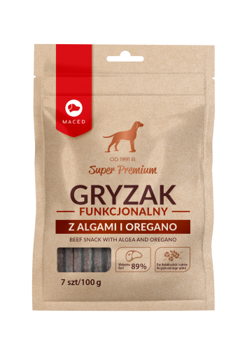 MACED Gryzak funkcjonalny z algami i oregano, 100g