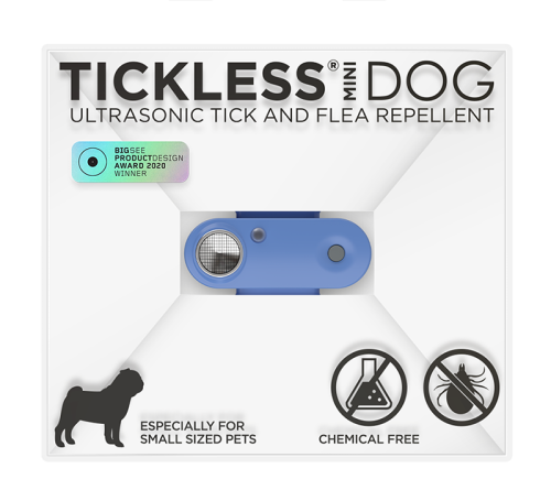 TICKLESS Ultradźwiękowa ochrona przed kleszczami i pcheł dla psów Mini Dog, Greek Blue