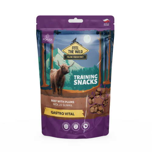 POKUSA Treningowe przysmaki dla psa Wół ze śliwką, 200 g