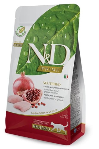 FARMINA N&D Cat Prime CHICKEN & POMEGRANATE Kurczak z granatem NEUTERED 5 kg