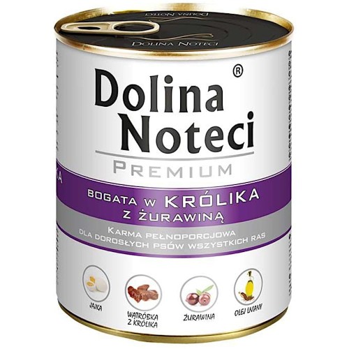 DOLINA NOTECI Mokra karma dla psa / Królik i żurawina 800 g