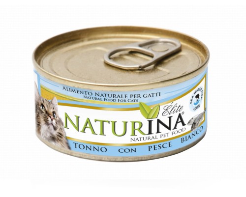 NATURINA Elite Filet z tuńczyka z białą rybą, 70g